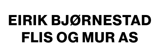 Eirik Bjørnestad Flis og Mur AS logo i tekstform.