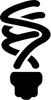 Service Elektrikeren AS logo som er en LED-lampe med to snurrende rør.